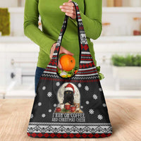 Black Cat Run On Coffee Grocery Bag Xmas Holiday Patterns - Wonder Print Shop