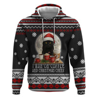 Black Cat Run On Coffee Hoodie Xmas Holiday Patterns - Wonder Print Shop