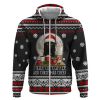 Black Cat Run On Coffee Hoodie Xmas Holiday Patterns - Wonder Print Shop