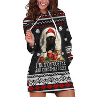 Black Cat Run On Coffee Hoodie Dress Xmas Holiday Patterns - Wonder Print Shop