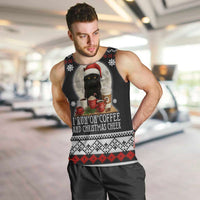 Black Cat Run On Coffee Men Tank Top Xmas Holiday Patterns - Wonder Print Shop