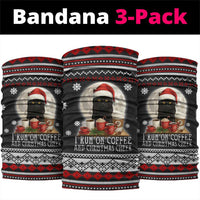 Black Cat Run On Coffee Neck Gaiter Xmas Holiday Patterns - Wonder Print Shop