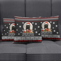 Black Cat Run On Coffee Pillow Cover Xmas Holiday Patterns - Wonder Print Shop