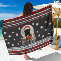 Black Cat Run On Coffee Sarong Xmas Holiday Patterns - Wonder Print Shop
