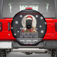 Black Cat Run On Coffee Spare Tire Cover Xmas Holiday Patterns - Wonder Print Shop