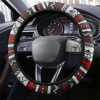 Black Cat Run On Coffee Steering Wheel Cover Xmas Holiday Patterns - Wonder Print Shop