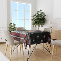 Black Cat Run On Coffee Tablecloth Xmas Holiday Patterns - Wonder Print Shop
