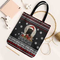 Black Cat Run On Coffee Tote Bag Xmas Holiday Patterns - Wonder Print Shop