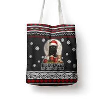 Black Cat Run On Coffee Tote Bag Xmas Holiday Patterns - Wonder Print Shop