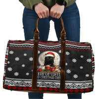 Black Cat Run On Coffee Travel Bag Xmas Holiday Patterns - Wonder Print Shop