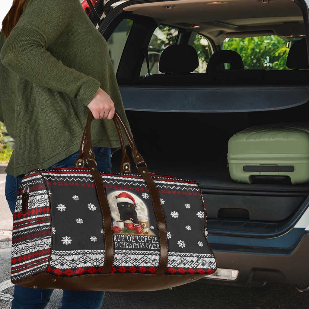 Black Cat Run On Coffee Travel Bag Xmas Holiday Patterns - Wonder Print Shop
