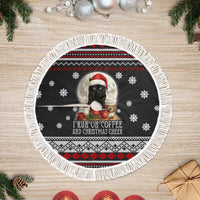 Black Cat Run On Coffee Tree Skirt Xmas Holiday Patterns - Wonder Print Shop
