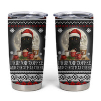 Black Cat Run On Coffee Tumbler Cup Xmas Holiday Patterns - Wonder Print Shop