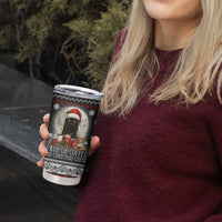 Black Cat Run On Coffee Tumbler Cup Xmas Holiday Patterns - Wonder Print Shop