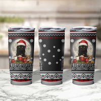 Black Cat Run On Coffee Tumbler Cup Xmas Holiday Patterns - Wonder Print Shop