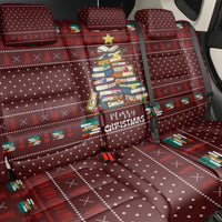Book Pine Merry Christmas Back Car Seat Cover Xmas Holiday Patterns - Wonder Print Shop