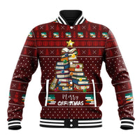 Book Pine Merry Christmas Baseball Jacket Xmas Holiday Patterns - Wonder Print Shop