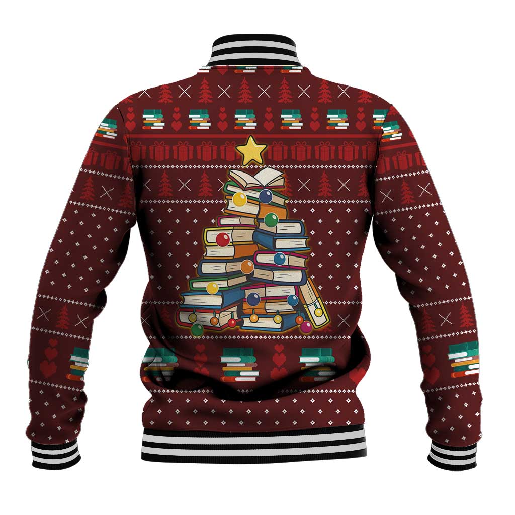 Book Pine Merry Christmas Baseball Jacket Xmas Holiday Patterns - Wonder Print Shop