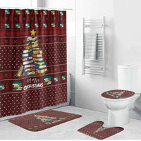 Book Pine Merry Christmas Bathroom Set Xmas Holiday Patterns - Wonder Print Shop