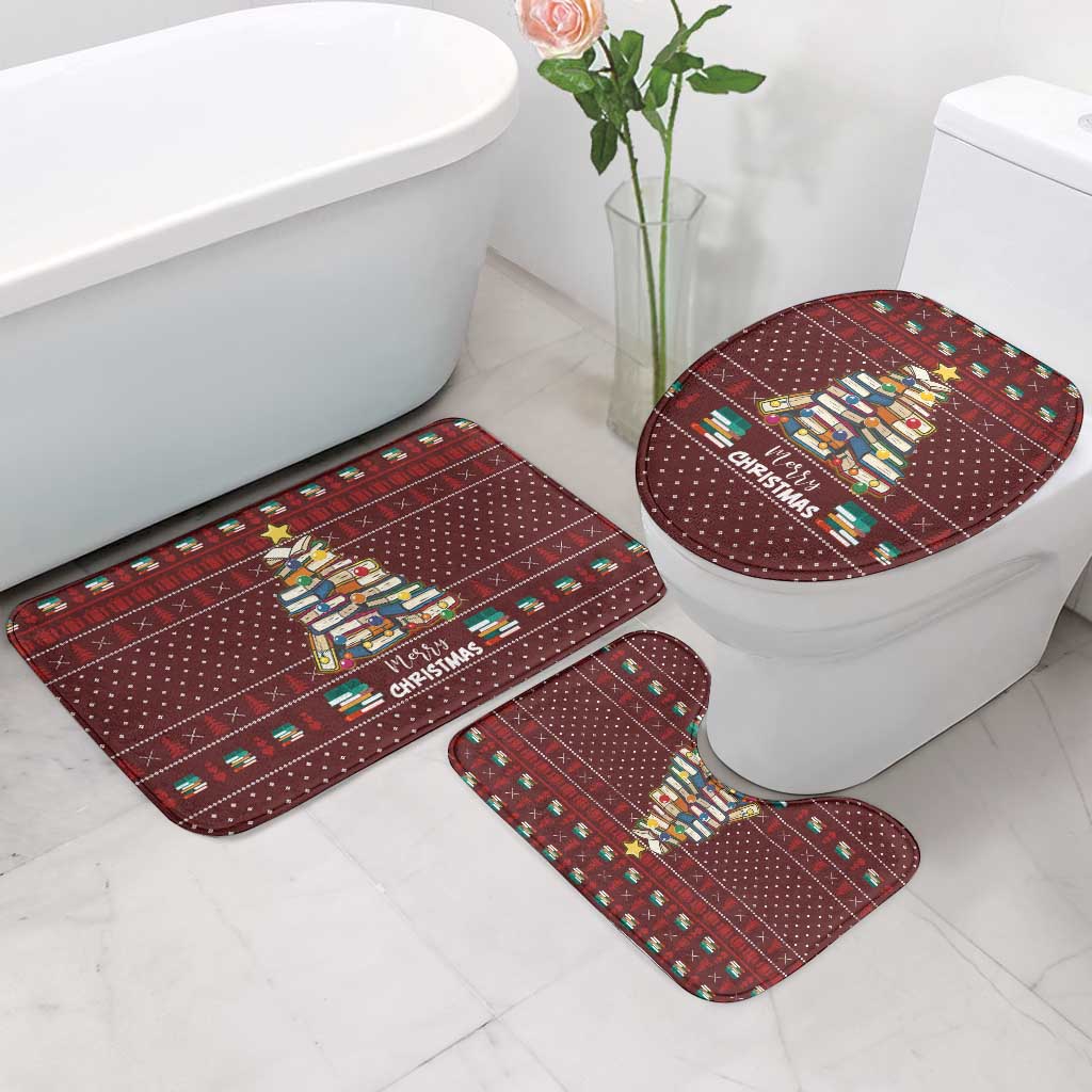 Book Pine Merry Christmas Bathroom Set Xmas Holiday Patterns - Wonder Print Shop