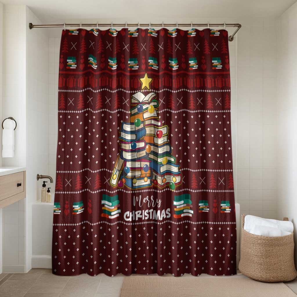 Book Pine Merry Christmas Bathroom Set Xmas Holiday Patterns - Wonder Print Shop
