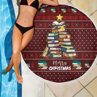 Book Pine Merry Christmas Beach Blanket Xmas Holiday Patterns - Wonder Print Shop