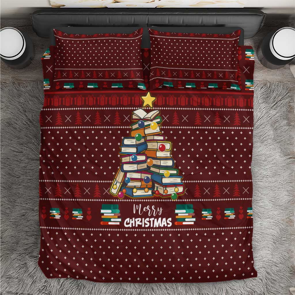 Book Pine Merry Christmas Bedding Set Xmas Holiday Patterns - Wonder Print Shop