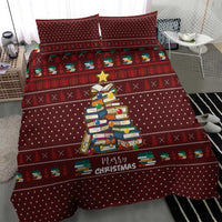 Book Pine Merry Christmas Bedding Set Xmas Holiday Patterns - Wonder Print Shop