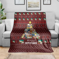 Book Pine Merry Christmas Blanket Xmas Holiday Patterns - Wonder Print Shop