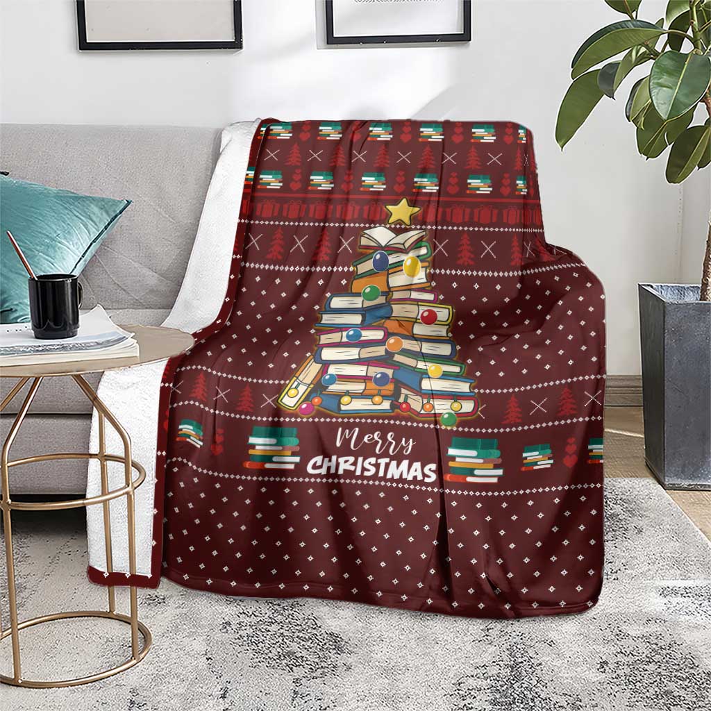 Book Pine Merry Christmas Blanket Xmas Holiday Patterns - Wonder Print Shop