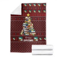 Book Pine Merry Christmas Blanket Xmas Holiday Patterns - Wonder Print Shop