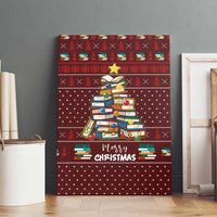 Book Pine Merry Christmas Canvas Wall Art Xmas Holiday Patterns - Wonder Print Shop