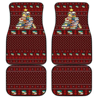Book Pine Merry Christmas Car Mats Xmas Holiday Patterns - Wonder Print Shop