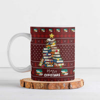 Book Pine Merry Christmas Ceramic Mug Xmas Holiday Patterns - Wonder Print Shop