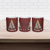 Book Pine Merry Christmas Ceramic Mug Xmas Holiday Patterns - Wonder Print Shop