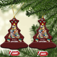 Book Pine Merry Christmas Ceramic Ornament Xmas Holiday Patterns - Wonder Print Shop