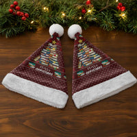 Book Pine Merry Christmas Santa Hat Xmas Holiday Patterns - Wonder Print Shop