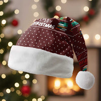 Book Pine Merry Christmas Santa Hat Xmas Holiday Patterns - Wonder Print Shop