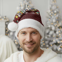 Book Pine Merry Christmas Santa Hat Xmas Holiday Patterns - Wonder Print Shop