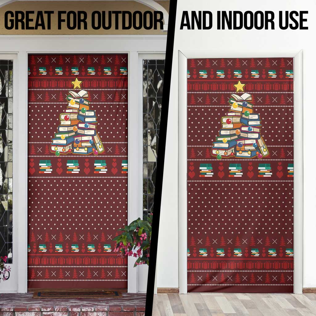 Book Pine Merry Christmas Door Cover Xmas Holiday Patterns - Wonder Print Shop