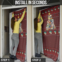 Book Pine Merry Christmas Door Cover Xmas Holiday Patterns - Wonder Print Shop