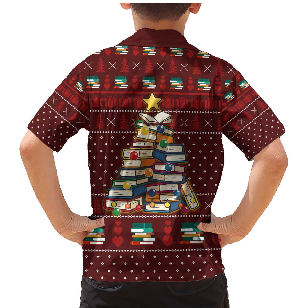Book Pine Merry Christmas Family Matching Mermaid Dress and Hawaiian Shirt Xmas Holiday Patterns - Wonder Print Shop