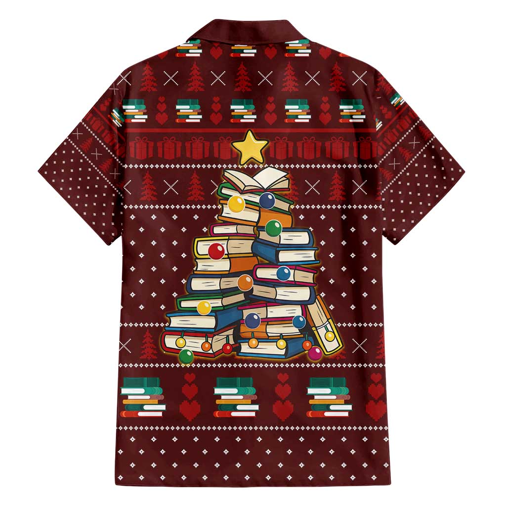 Book Pine Merry Christmas Family Matching Short Sleeve Bodycon Dress and Hawaiian Shirt Xmas Holiday Patterns - Wonder Print Shop