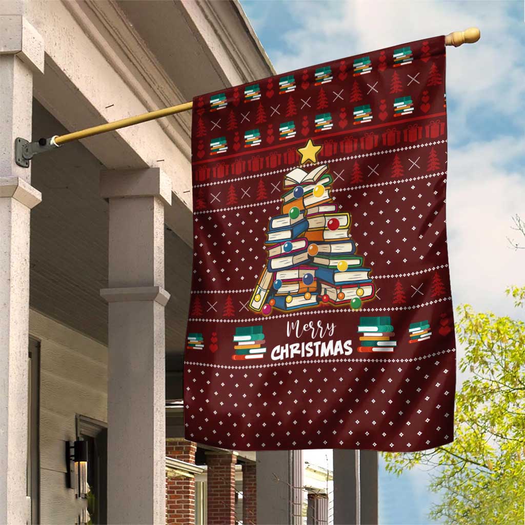 Book Pine Merry Christmas Garden Flag Xmas Holiday Patterns - Wonder Print Shop