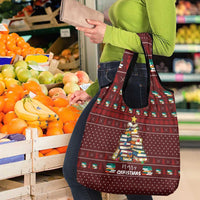 Book Pine Merry Christmas Grocery Bag Xmas Holiday Patterns - Wonder Print Shop