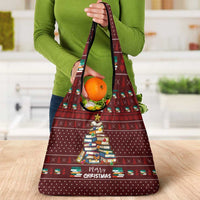 Book Pine Merry Christmas Grocery Bag Xmas Holiday Patterns - Wonder Print Shop