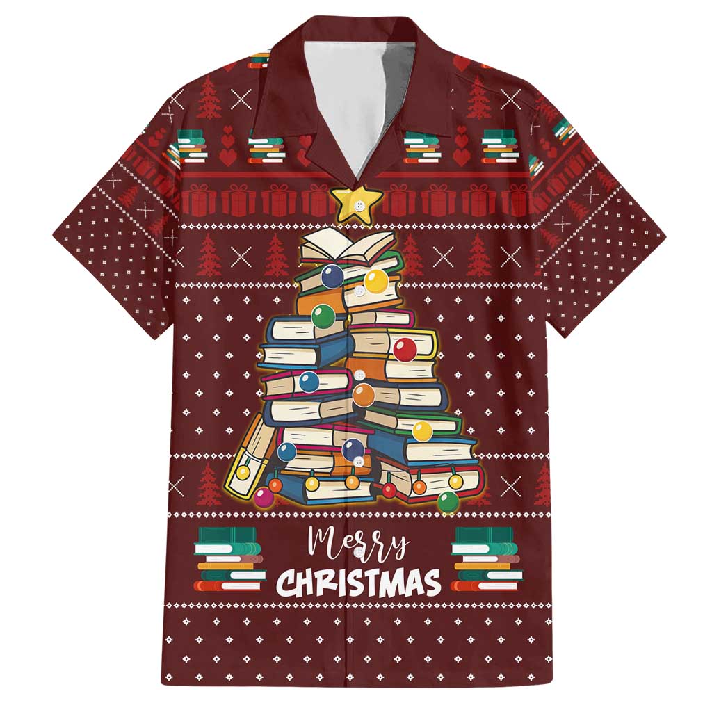 Book Pine Merry Christmas Hawaiian Shirt Xmas Holiday Patterns - Wonder Print Shop