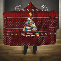Book Pine Merry Christmas Hooded Blanket Xmas Holiday Patterns - Wonder Print Shop