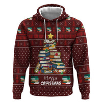 Book Pine Merry Christmas Hoodie Xmas Holiday Patterns - Wonder Print Shop
