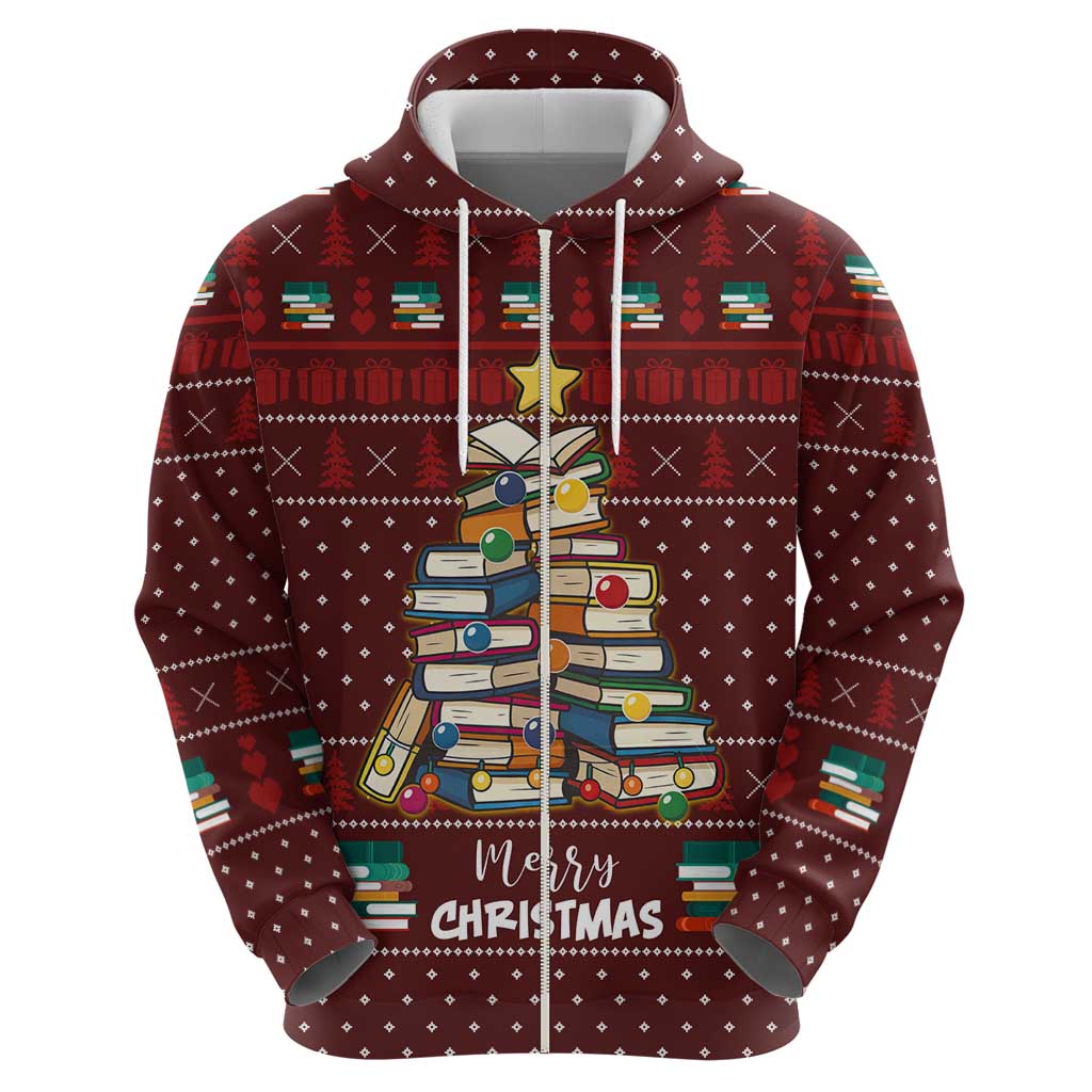 Book Pine Merry Christmas Hoodie Xmas Holiday Patterns - Wonder Print Shop